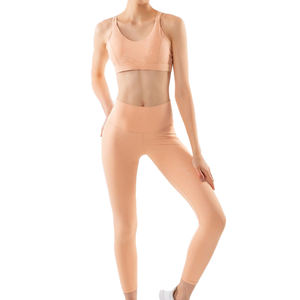 Ensemble de yoga pour femmes, design personnalisé, solide, confortable, séchage rapide, respirant, vêtements de sport, 2 pièces, taille élastique - Product Image 5