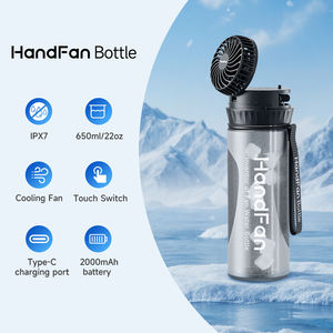 HandFan IPX7 Su Geçirmez Şarj Edilebilir Mini Fan 650ml Sızdırmaz Çevre Dostu 3 Hızlı Açık Hava Kamp Fitness Su Şişesi - Product Image 2