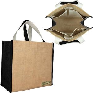 NaturesNest Jute Tote Custom Eco Friendly Womens Shoulder <b>Shopping</b> <b>Bag</b> <b>Reusable</b> Promotional Sustainable Carry <b>Bag</b> - Product Image 4