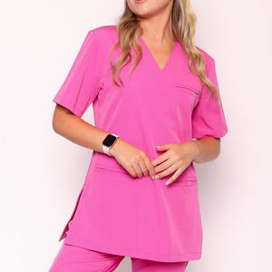 Tenues médicales pour femmes, en tissu extensible, anti-rides, personnalisables avec logo, pour infirmières, médecins, hôpitaux, ensembles de blouses d'infirmière - Product Image 4