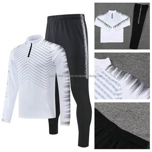 Uniforme de Fútbol de Manga Larga para Otoño e Invierno, Chaqueta Cortavientos de Media Cremallera y Pantalones Deportivos para Entrenamiento - Product Image 2