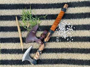 Custom Handmade High Carbon Steel <b>Viking</b> Hatchet Industrial Grade Steel Handle Leather Sheath 1.5kg Camping Daily Outdoor Use - Product Image 4