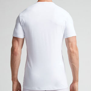 Camiseta Casual para Hombre, Transpirable, 100% Algodón, Tejido de Punto de 180 Gramos, Serigrafía con Patrón de Letras, Tinte Liso - Product Image 3