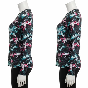 เสื้อออกกำลังกายผ้ายืดได้4ทางผ้าไนลอนสแปนเด็กซ์ระบายอากาศได้ดีในยิมโยคะฟิตเนส - Product Image 2