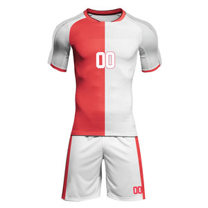 Conjunto de Uniforme de Fútbol Personalizable para Verano, Unisex, Transpirable, Ligero, de Secado Rápido, Cuello en V, Poliéster, OEM - Product Image 5