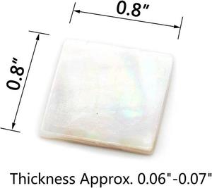 Mosaïque carrée en nacre indienne, carreaux muraux en coquillages faits à la main pour la décoration de bureau - Product Image 3