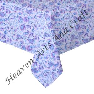 2025 Fabricante al por mayor diseño Paisley mantel cuadrado bloque de mano impreso 100% tela de algodón puro - Product Image 6