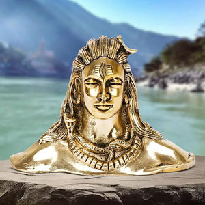 รูปปั้นทองเหลืองทอง adiyogi รูปปั้นเทวรูปมะนาดิเยว่ขนาด4.5นิ้ว aadiyogi Murti ของตกแต่งงานแต่งงานสำหรับบ้านออฟฟิศ - Product Image 2