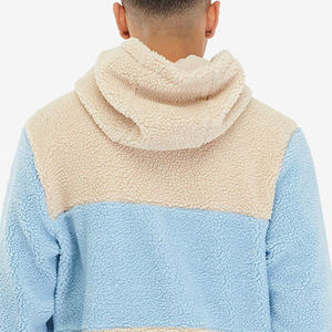 <b>Men's</b> <b>Sherpa</b> <b>Fleece</b> Pullover <b>Hoodie</b> Comfortable and Soft Material OEM Service Competitive Price Plain Dyed for Winter - Product Image 5
