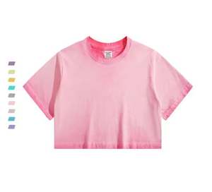 T-shirts courts en jersey de qualité supérieure coupe ample coton délavé vintage t-shirts en gros - Product Image 4