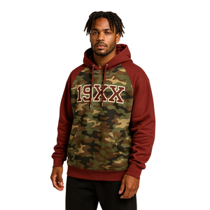 Année de fondation KAP Camo Pull à capuche Marron Manches raglan Mélange de coton Fraternité grecque Vêtements Divine Nine HBCU Grec - Product Image 1
