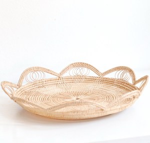 Adjustable <b>Serving</b> <b>Tray</b> Wholesale Natural Rattan <b>Serving</b> <b>Tray</b> Decorative <b>Round</b> <b>Tray</b> for Kitchen and Living Room - Product Image 3