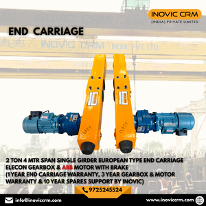 Inovic CRM กล่องเกียร์มอเตอร์ขับเคลื่อนท้ายสำหรับงานหนักสำหรับเครน EOT ส่วนประกอบเครนเหนือศีรษะคานคู่แบบเดี่ยว - Product Image 4