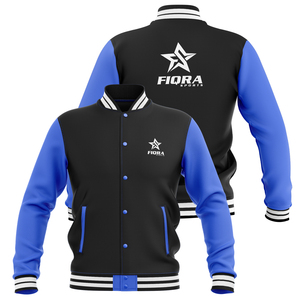 Chaqueta Varsity Personalizada para Hombre con Cuello Alto y Capucha, Diseño con Letras Bordadas, Estilo Casual Preppy, Poliéster y Algodón para Venta al Por Mayor - Product Image 2