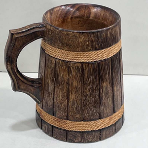 Tazas de Cerveza de Madera Hechas a Mano de Primera Calidad, Diseño Clásico, Reutilizables, Portátiles, Personalizables, Calidad de Exportación, Precio al por Mayor - Product Image 5