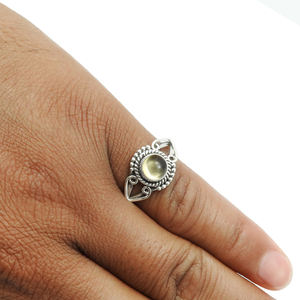 <b>Top</b> Quality Amazing Design 925 Sterling <b>Silver</b> Natural Citrine Gemstone Round Shape Ring November Birthstone Jewelry Suppliers - Product Image 3