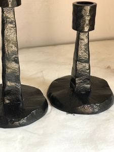 <b>Metal</b> Matte <b>Black</b> Best Selling High Quality <b>Candle</b> <b>Holder</b> Hammered Table Top with Custom Logo <b>Candle</b> Stand - Product Image 3