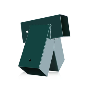 Support d'extrémité de balançoire de patio en acier au carbone robuste finition enduite de poudre verte pour porche de jardin de Support de balançoire en bois extérieur intérieur - Product Image 1