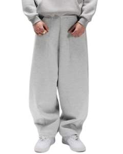 ชุดเซ็ตเสื้อฮู้ดดี้ผ้าฟลีซสีเทาอ่อนสำหรับผู้ชาย และกางเกงจ็อกเกอร์ทรงหลวม สไตล์ลำลองสำหรับฤดูหนาว เสื้อฮู้ดแบบสวมหัว กางเกงขายาว สตรีทแวร์ - Product Image 2