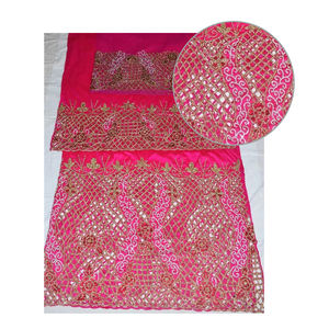 Bufanda de seda de diseño africano para mujer Multicolor con cuentas George Headtie Asoke Gele para adultos - Product Image 3