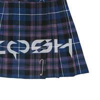 Jupe kilt décontractée taille plus pour femme, respirante, écologique, motif tartan écossais, 20 pouces, style cargo, avec sangles à boucles en cuir