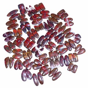 Par de ágata de cuarzo con costura marroquí natural, lote de cabujón de tamaño mixto, piedras preciosas semipreciosas sueltas para suministros de artesanía de joyería - Product Image 5