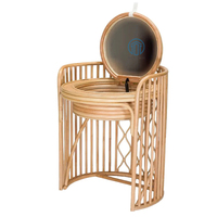 Nouvelle arrivée avec un design élégant vanité et tabouret en rotin naturel faits à la main avec matelas pour la décoration de la maison, fabriqué au Vietnam