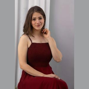 Robe de soirée confortable en mousseline de soie bordeaux, coupe trapèze, taille empire, longueur ras du sol, ornée de dentelle et de perles de cristal, style simple, pour taille XL - Product Image 3