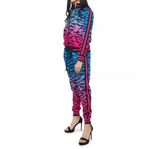 ชุดวอร์มผ้าฝ้ายหลายแถบลายเสือไล่ระดับสี2025สำหรับผู้หญิงเสื้อผ้าฤดูหนาวเซ็กซี่รัดรูปลายทาง - Product Image 6