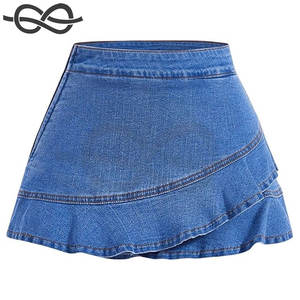 กางเกงยีนส์ขาสั้นเอวกลางทรงหลวมแต่งระบายชายกางเกงสำหรับผู้หญิง ดีไซน์ทันสมัย มีกระเป๋าใช้งานได้จริง สวมใส่สบาย เหมาะกับชุดฤดูร้อน สีวินเทจ - Product Image 6