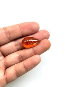 33.94 carats Fanta spessartite ลูกแพร์โกเมนธรรมดาคุณภาพสูงสำหรับการทำเครื่องประดับอัญมณีธรรมชาติ - Product Image 3