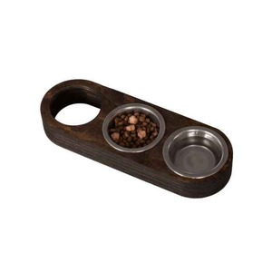 Support en bois écologique Bol de nourriture pour chien Design unique avec acier inoxydable pour grands ou petits chiens Bols surélevés pour animaux de compagnie - Product Image 4