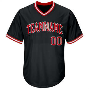 OEM personalizado 100% poliéster béisbol V Jerseys Venta caliente de talla grande sublimación bordado Logo uniformes transpirable 3D diseño - Product Image 4
