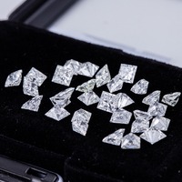 1.5X1.5mm - 5X5mm HPHT DEF VS Mele Kare Prenses Kesim Laboratuvarda Üretilmiş Elmas Gevşek Fantazi Laboratuvarda Yetiştirilmiş Elmas