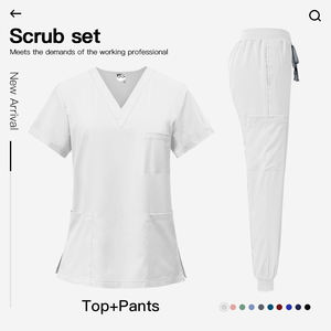 Uniformes de hospital, conjuntos de uniformes de enfermería Unisex, monos de manga corta a la moda, conjuntos de uniformes de enfermera para mujeres y hombres - Product Image 4