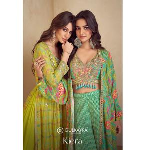 Traje Tradicional Gulkayra Designer Kiera Crop Roos, el Más Vendido, para Ocasiones Especiales, Disponible en Grandes Cantidades - Product Image 1