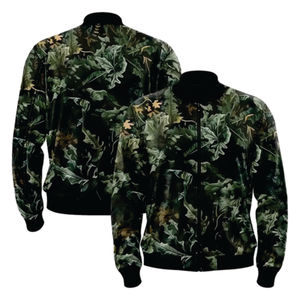 เสื้อแจ็กเก็ตบอมเบอร์ผ้าซาตินสำหรับผู้ชายเสื้อแจ็กเก็ตเบสบอลผ้าซาตินสีเขียวพิมพ์ลายโลโก้ตามสั่ง - Product Image 2