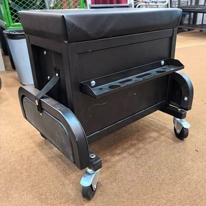 Rolling Mechanic <strong>Stool</strong> &amp; Garage Creeper Seat with 3-Drawer Tool Storage Chest - Product Image 4