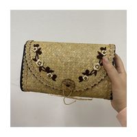 Dompet tangan ringan ramah lingkungan untuk wanita, dompet tangan wanita trendi rumput laut harga grosir dompet gaya baru 2025