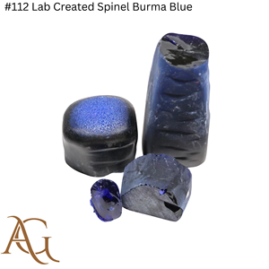 Espinela Cultivada en Laboratorio # 112 Esferas de Espinela Azul Birmania Creada en Laboratorio, Material Sintético de Fusión por Llama, Simulada, en Bruto - Product Image 3