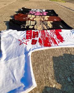 Personalizable hombres algodón gráfico camiseta Boxy recortada manga corta cuello redondo patrón sólido DTG impreso tejido de punto de fábrica - Product Image 3