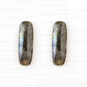 Hot Sale Natural Black Quartz <b>Long</b> <b>Cushion</b> Cut 10x30mm Flat Back High Polished Calibrated Cabochon Loose Jewelry Making Trusted - Product Image 1