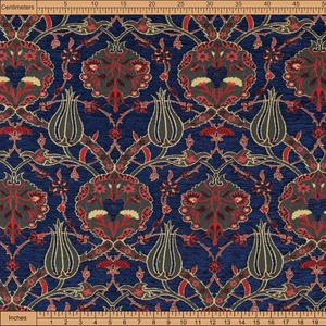 Tapicería Floral Bohemio Boho con Diseño de Tulipanes, Tapicería Turca Rosa, Tapicería Navajo, Tapicería Marroquí, Tapicería Oriental, Tapicería Étnica, Tela de Tapicería de Gran Peso - Product Image 3