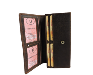 Portefeuille pour femme en cuir véritable de style vintage personnalisé avec fermeture à glissière, porte-cartes et porte-monnaie à la mode pour un usage quotidien - Product Image 3