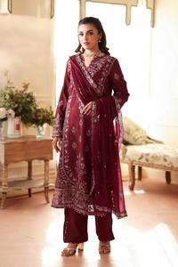Kameez shalwar ชุดผ้าไหมสไตล์ปากีสถานสำหรับผู้หญิงดีไซน์เนอร์ชื่อดัง - Product Image 4