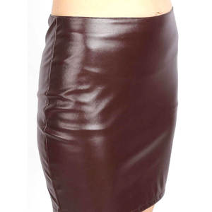 Última llegada de alta calidad de color personalizado de las mujeres Casual falda de cuero genuino Sexy al por mayor con cintura natural - Product Image 5