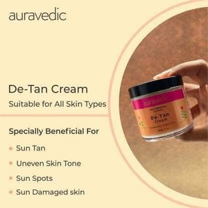 Top Selling Auravedic De Tan <b>Cream</b> for Face and Body Natural <b>Skin</b> Brightening Use Available at Export Price - Product Image 5