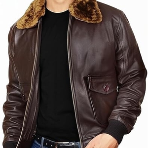 Chaqueta de motociclista de cuero genuino para hombre con bordado de logotipo, elegante y duradera, lista para OEM/ODM - Product Image 5