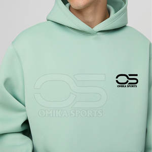 ชุดวอร์มโอเวอร์ไซส์ผู้ชายมีฮู้ดและกางเกงวิ่งสีพื้นชุดวอร์มไซส์ใหญ่พิเศษ - Product Image 6