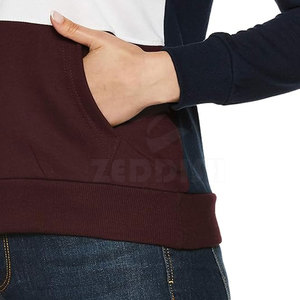 Sweat à capuche tricoté pour femme, tendance hiver, décontracté, pour l'extérieur, avec logo personnalisé sur le devant, designs sur mesure, polyester/coton, séchage rapide - Product Image 4